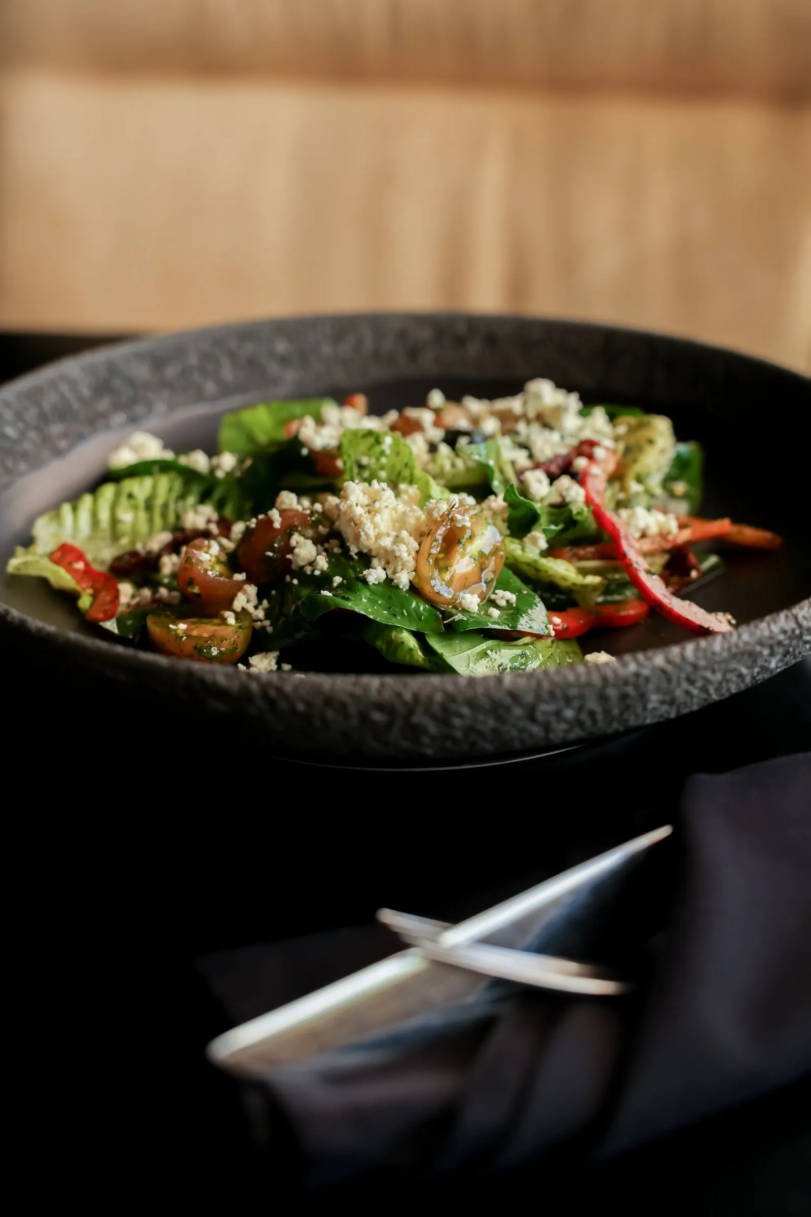 A vegetarian lunch bowl of lentils, grains and vegetables